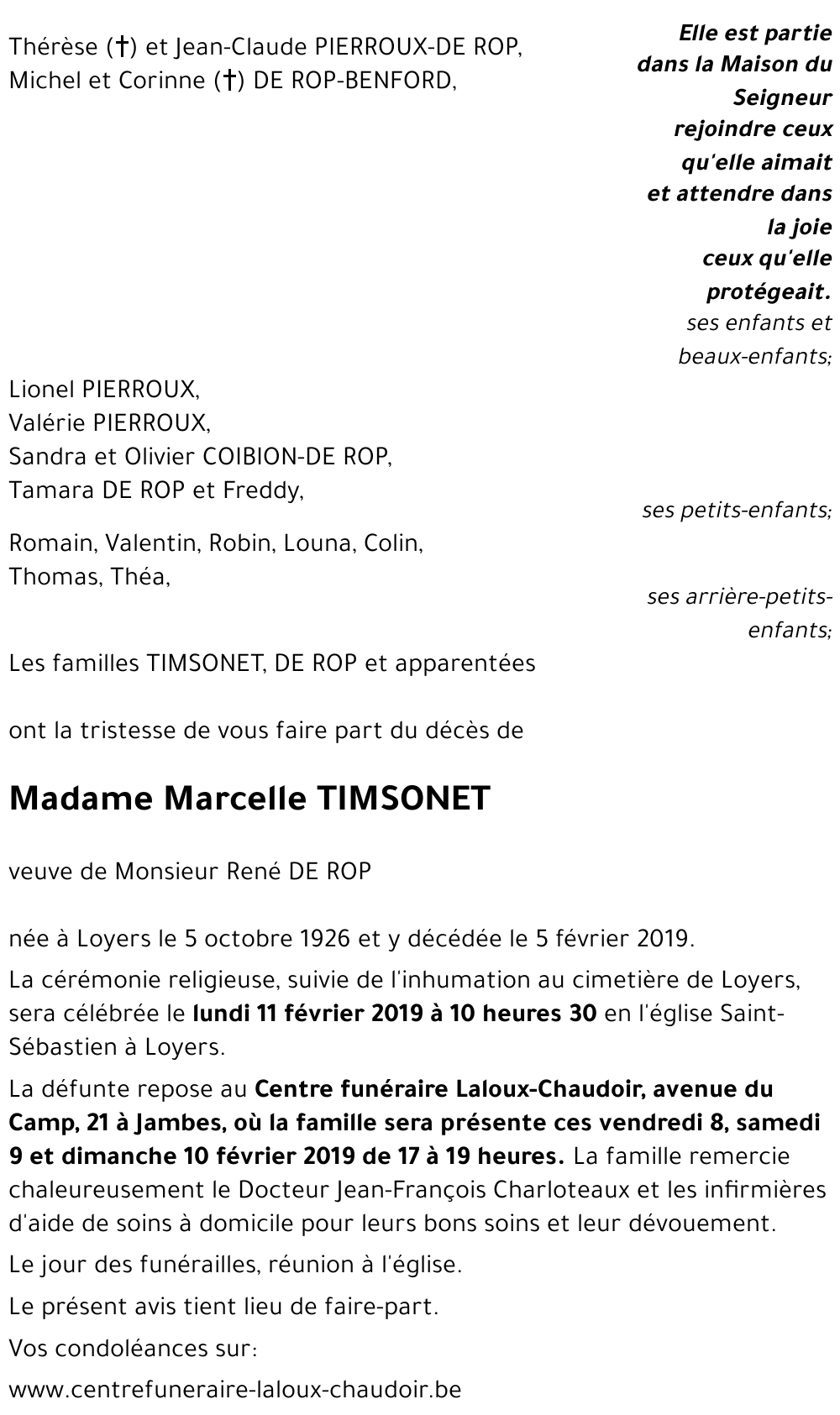 Marcelle TIMSONET
