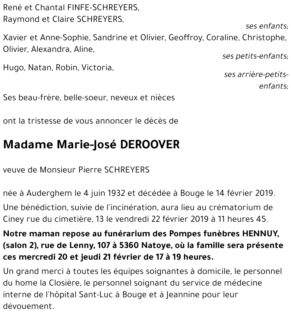 Marie-José DEROOVER