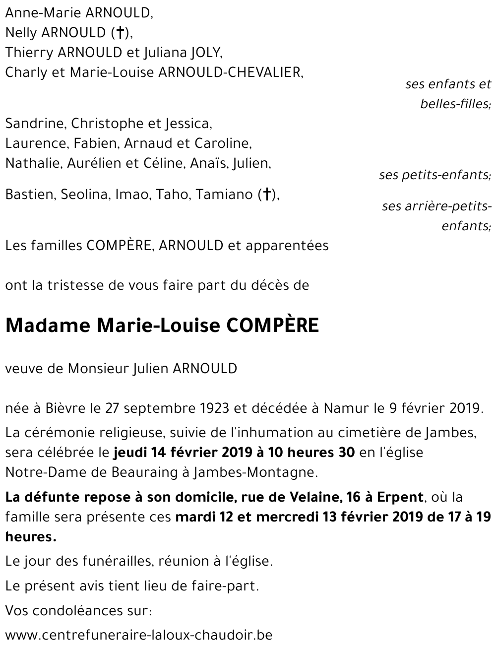 Marie-Louise COMPÈRE