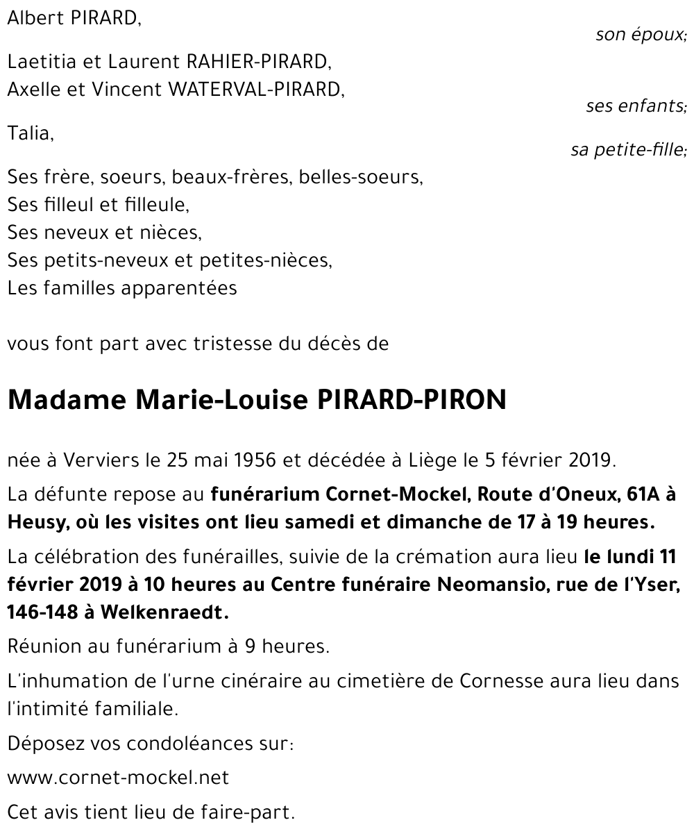Marie-Louise PIRON