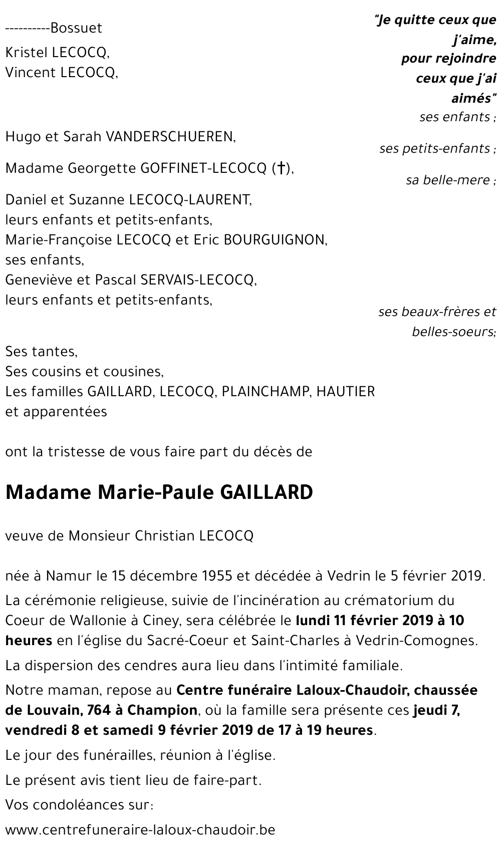 Marie-Paule GAILLARD