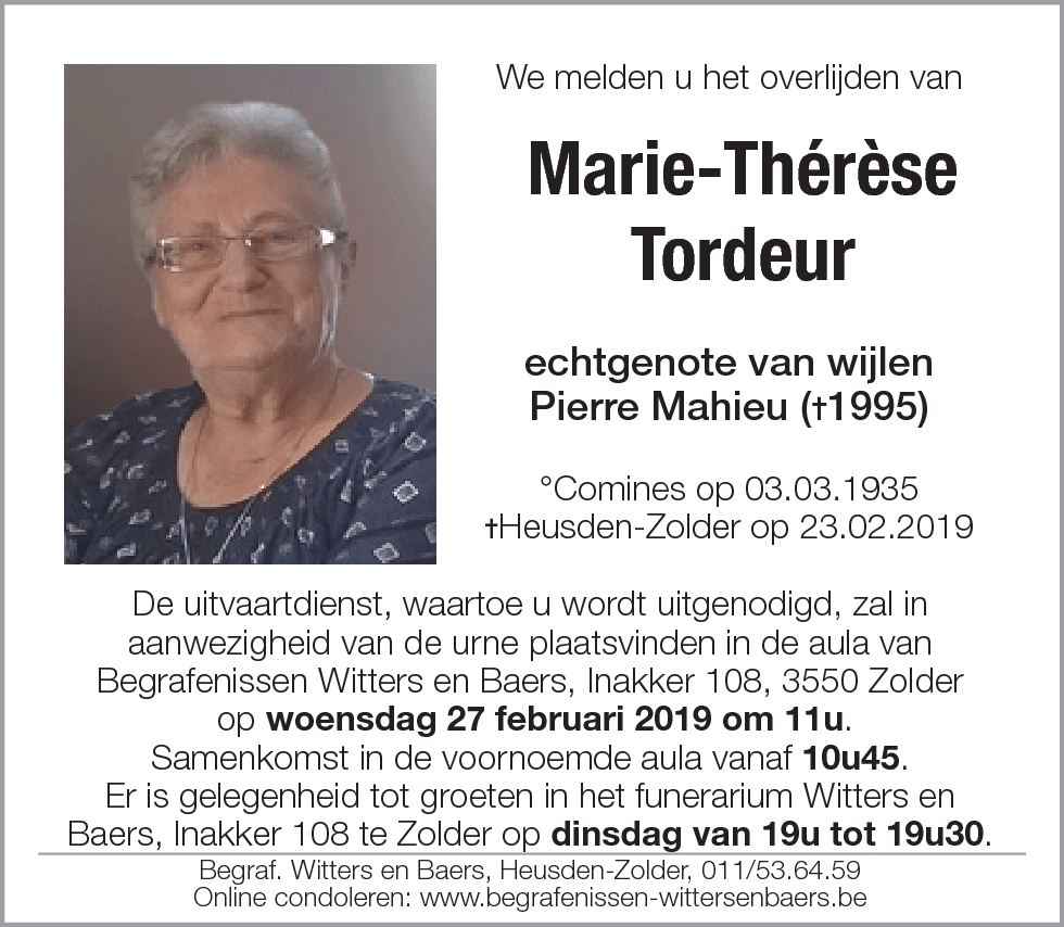 Marie-Thérèse Tordeur