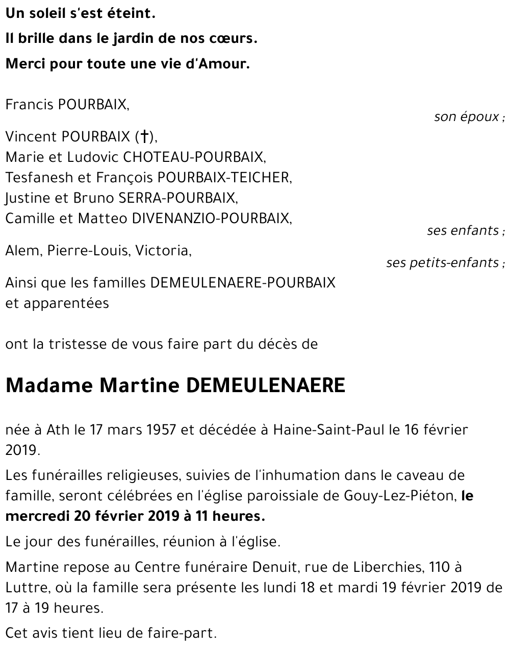 Martine DEMEULENAERE