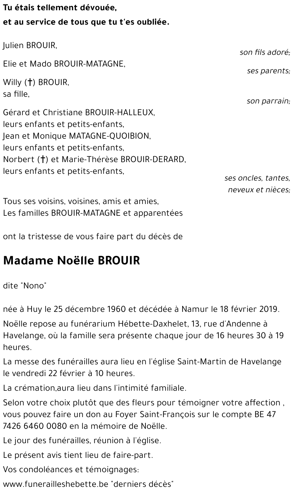 Noëlle BROUIR