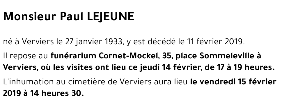 Paul LEJEUNE