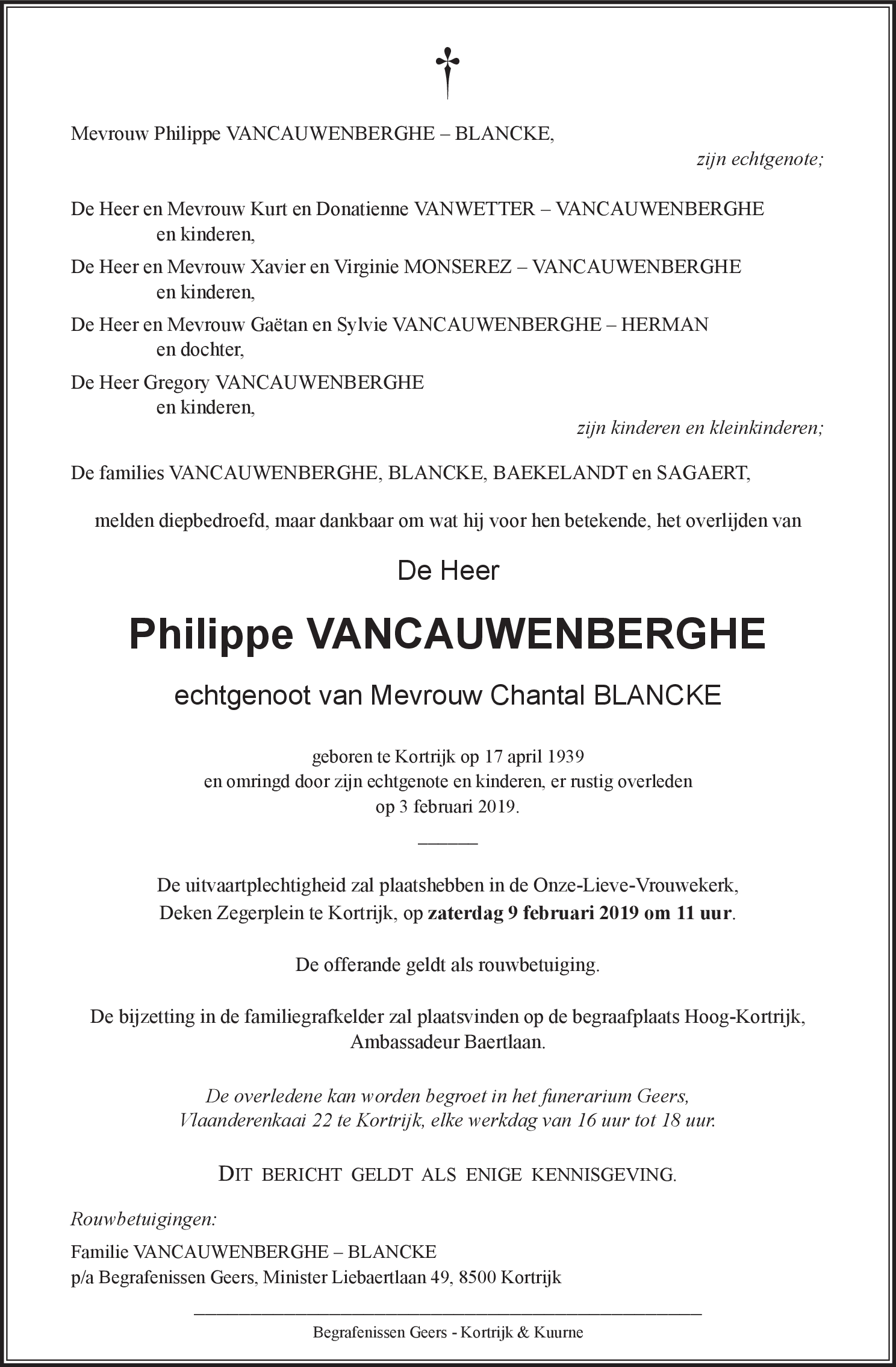 Philippe VANCAUWENBERGHE