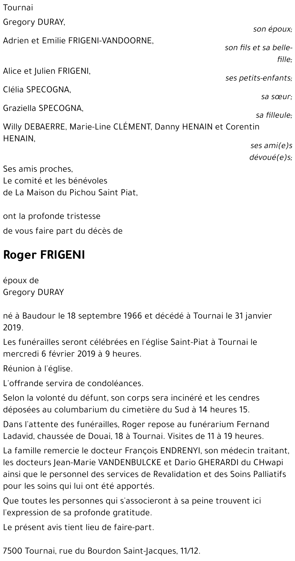 Roger FRIGENI