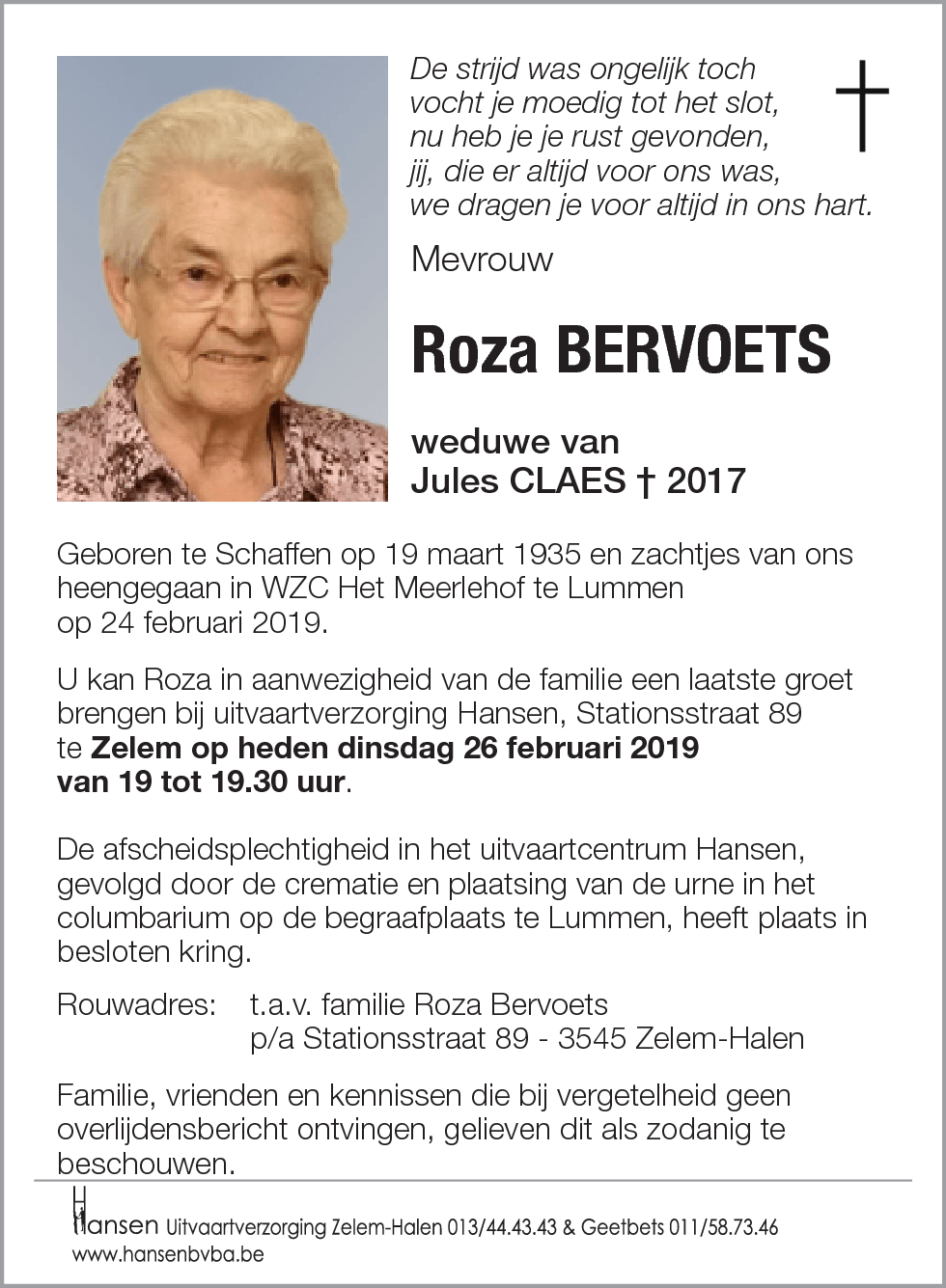 Roza BERVOETS