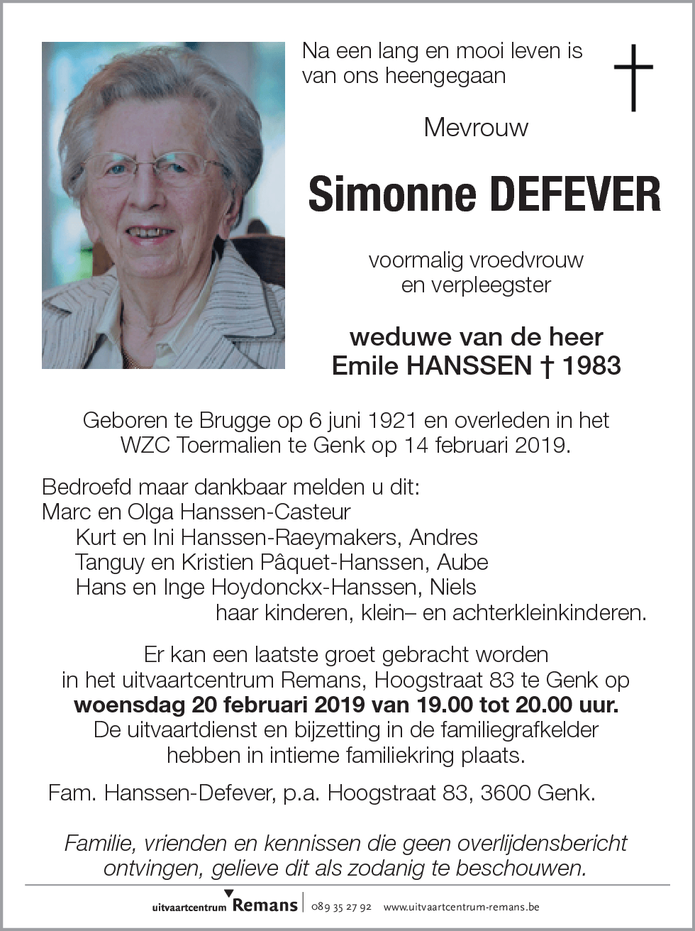 Simonne Defever