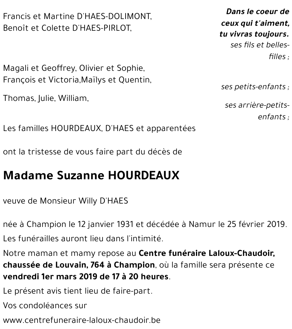 Suzanne HOURDEAUX