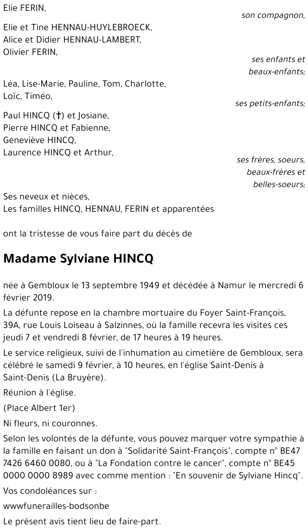 Sylviane HINCQ