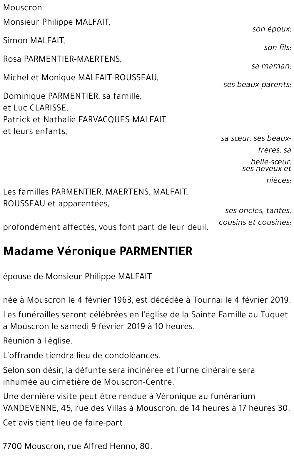 Véronique PARMENTIER