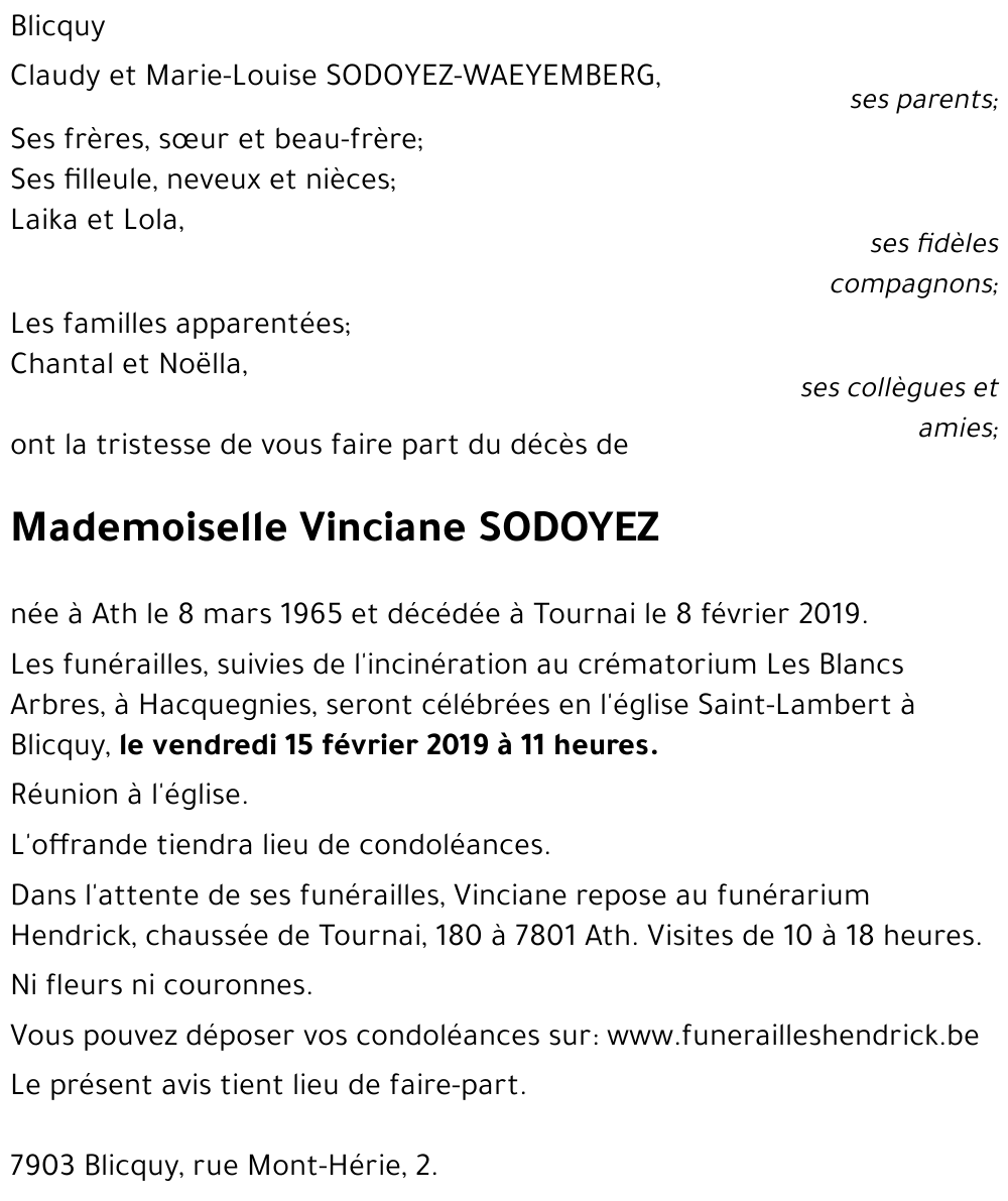 Vinciane SODOYEZ