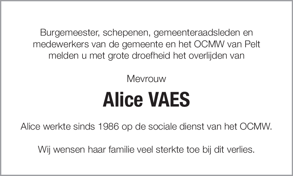 Alice Vaes
