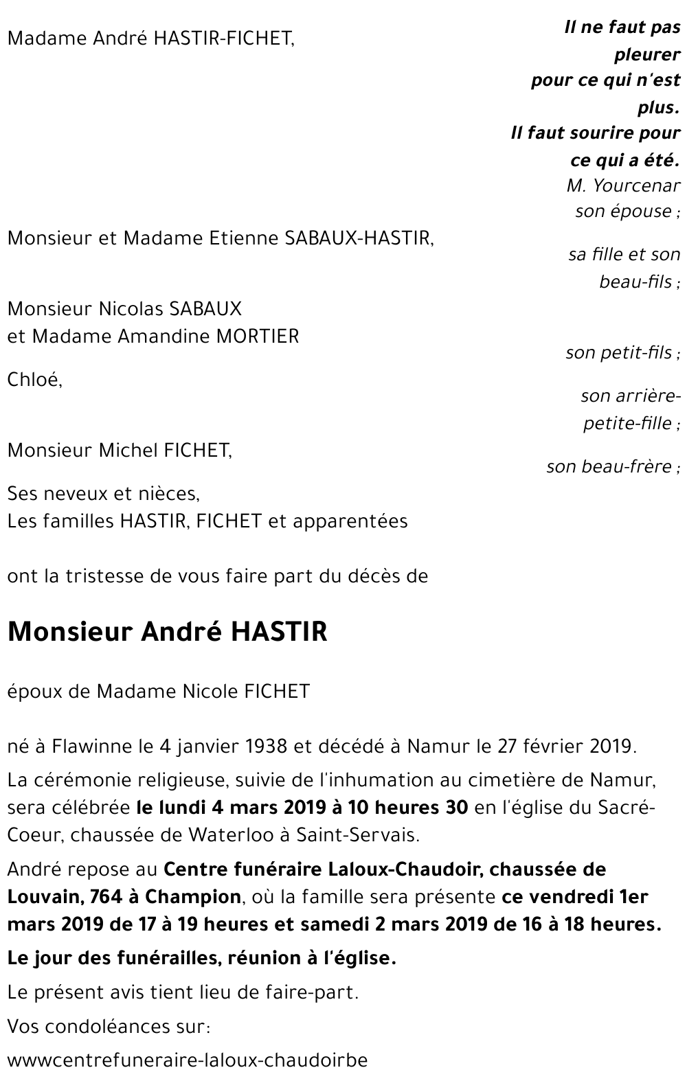 André HASTIR