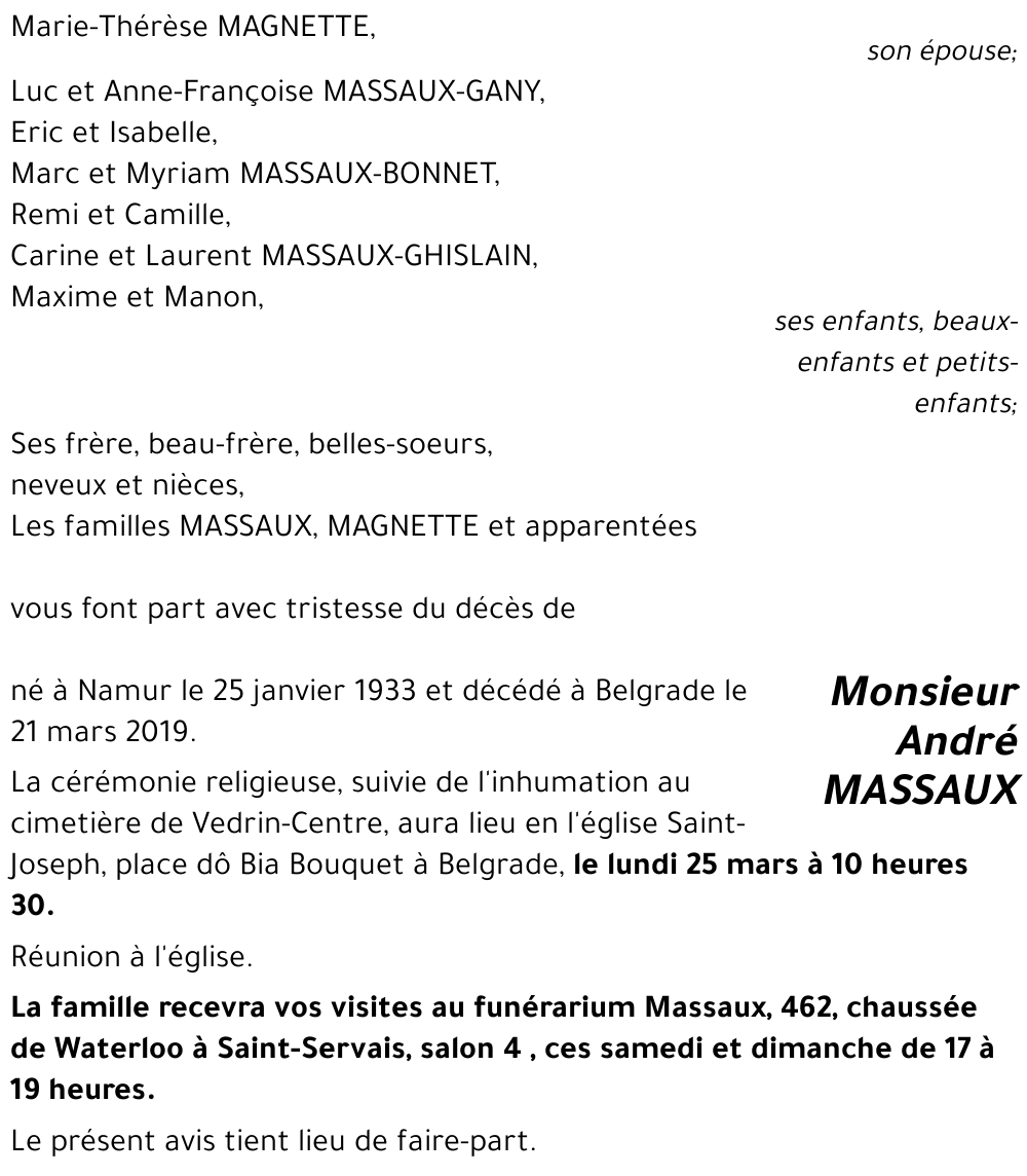 André MASSAUX