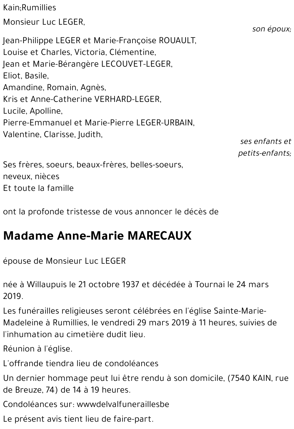 Anne-Marie MARECAUX