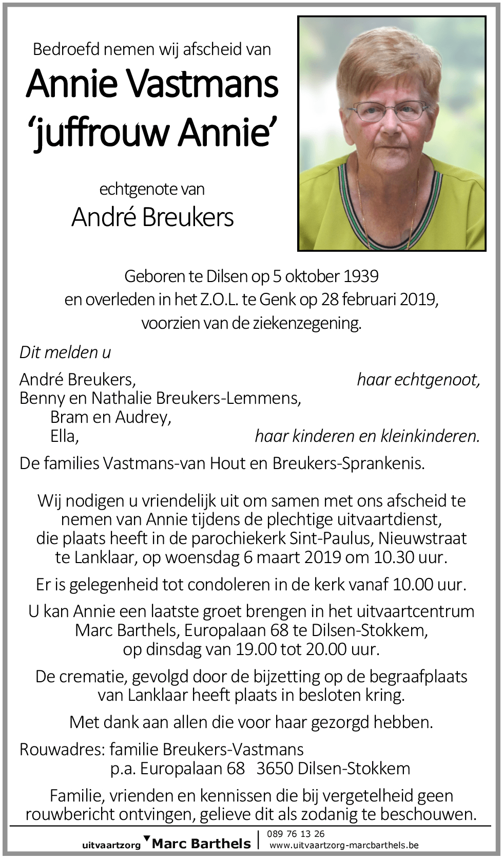 Annie Vastmans