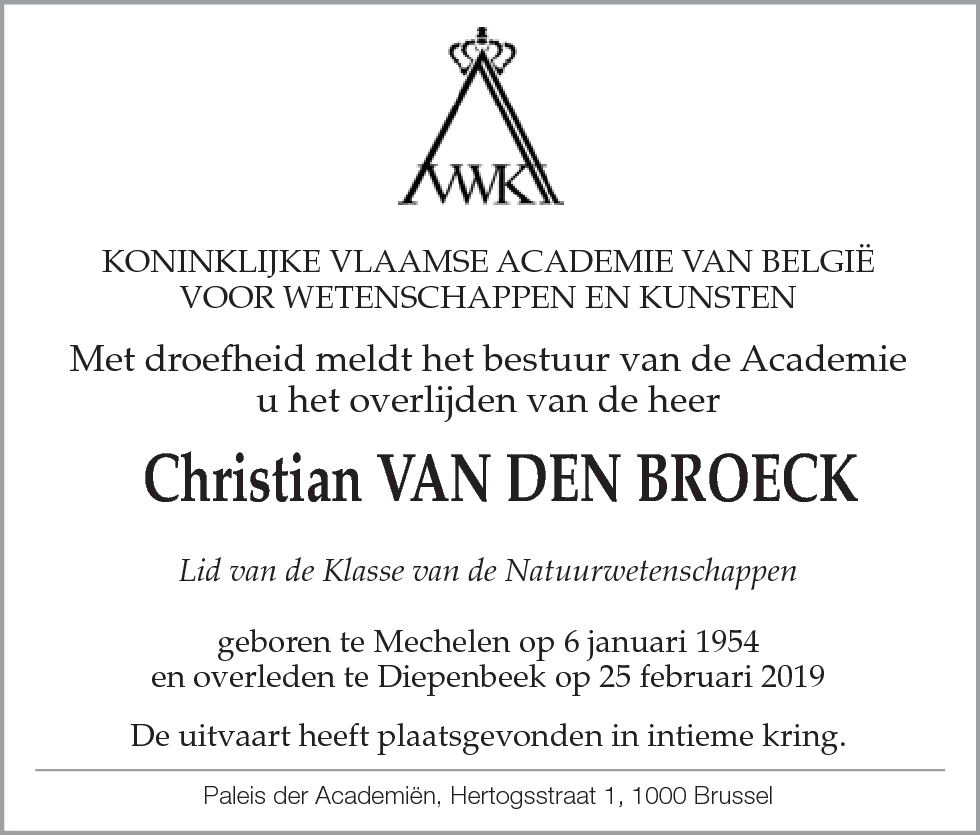 Christian Van den Broeck