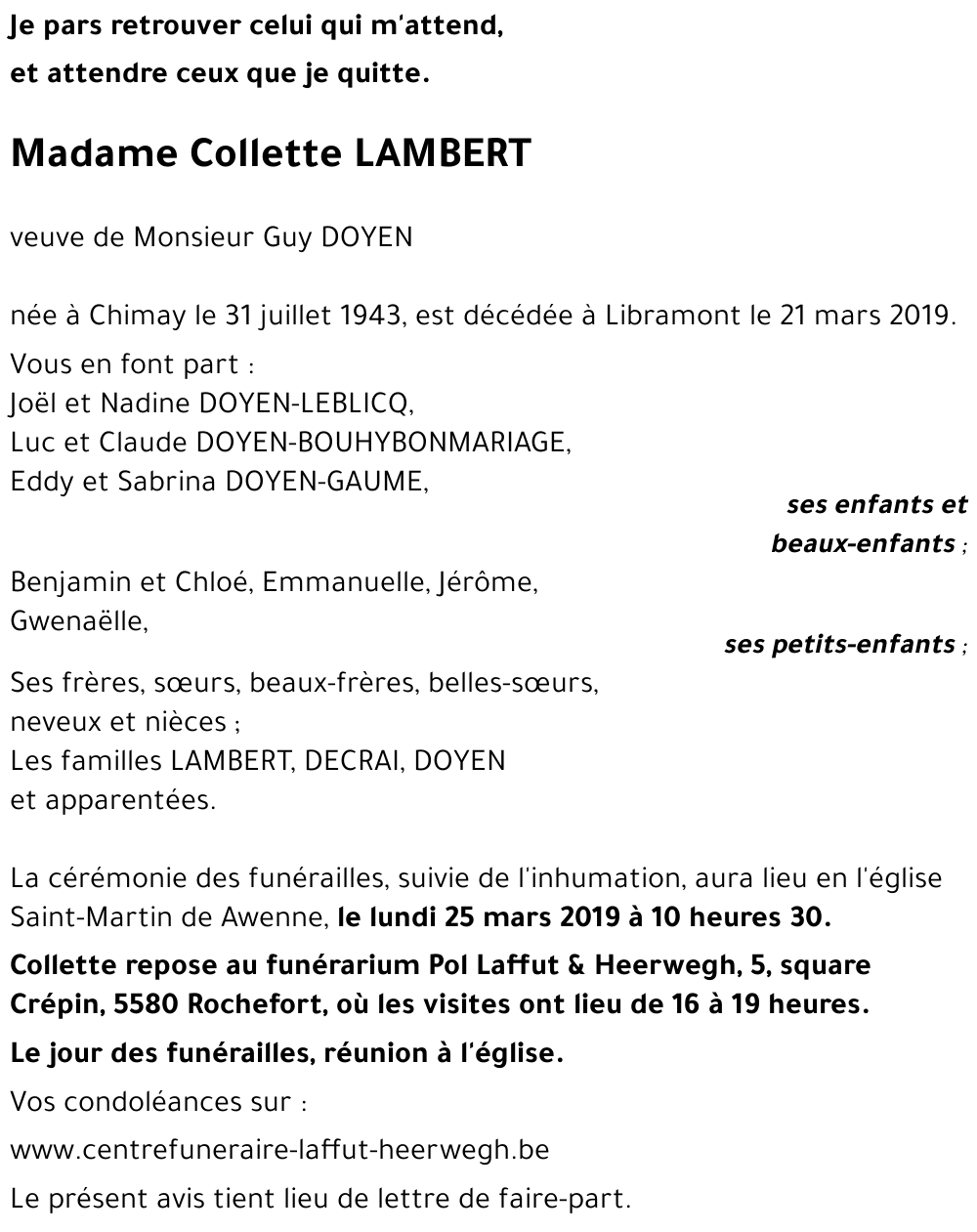 Collette LAMBERT
