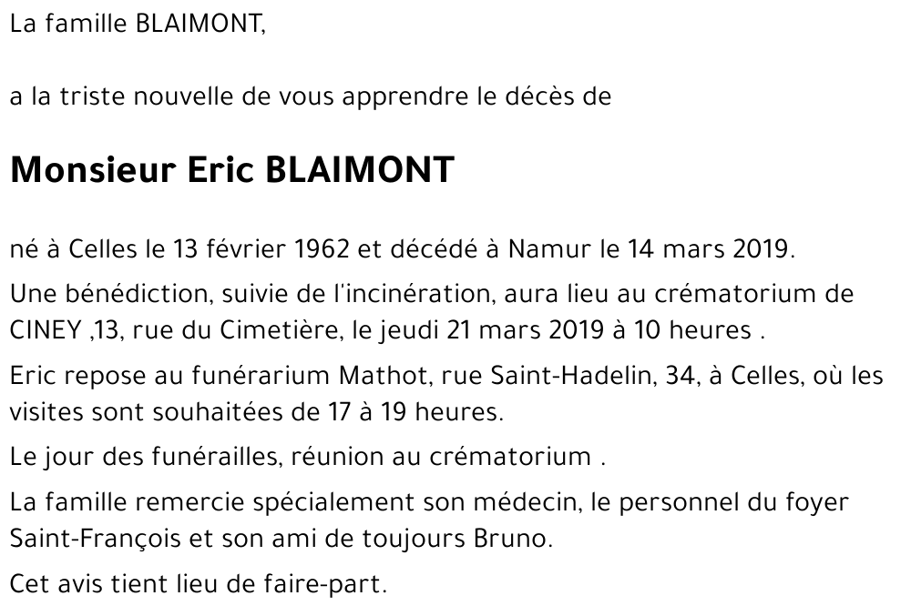 Eric BLAIMONT