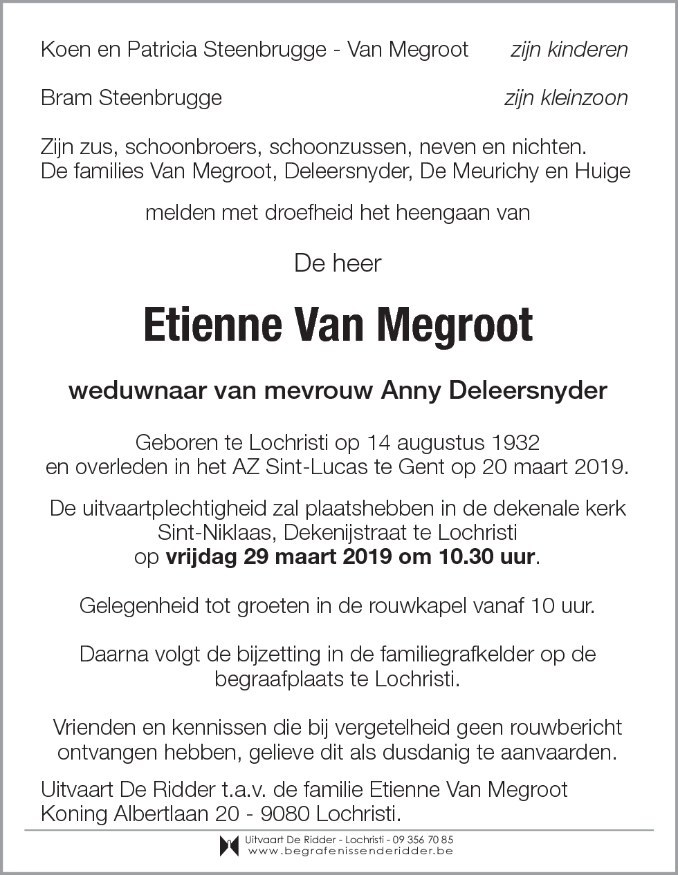 Etienne Van Megroot