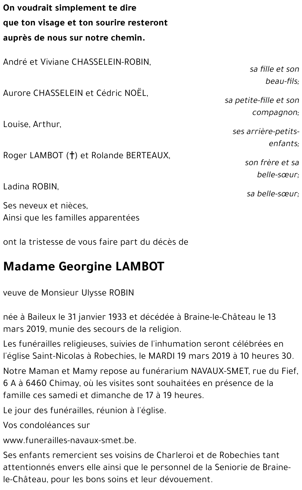 Georgine LAMBOT