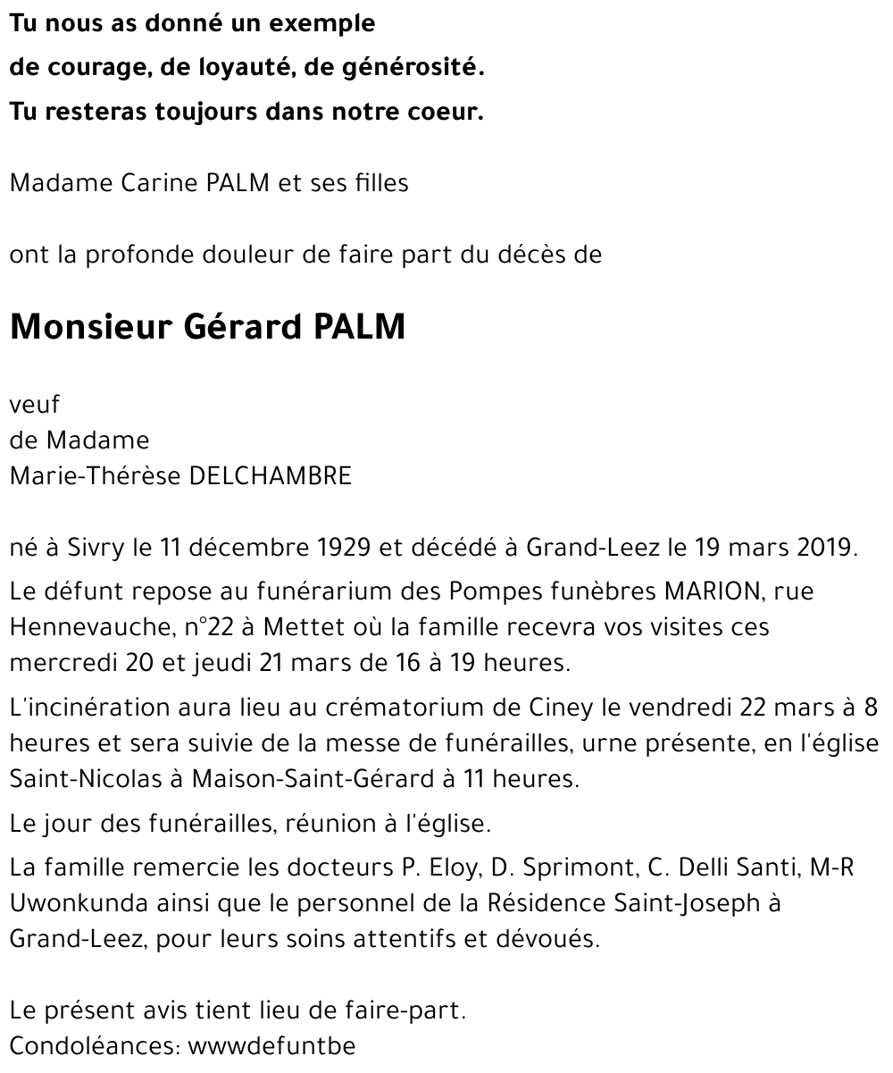 Gérard PALM