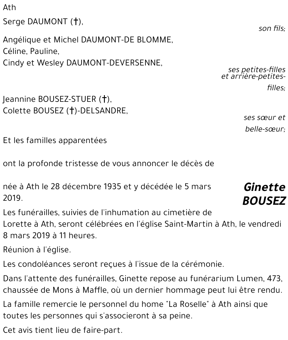 Ginette BOUSEZ