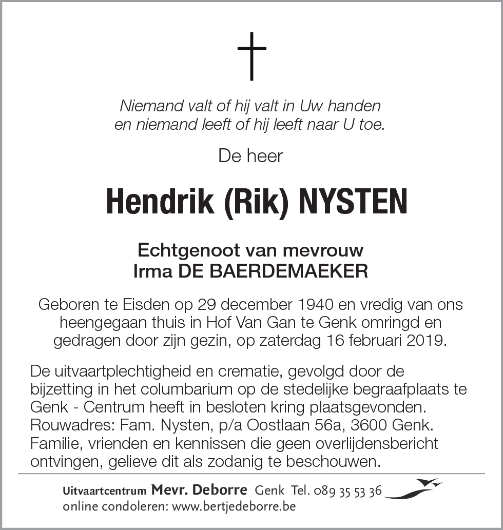 Hendrik (Rik) NYSTEN