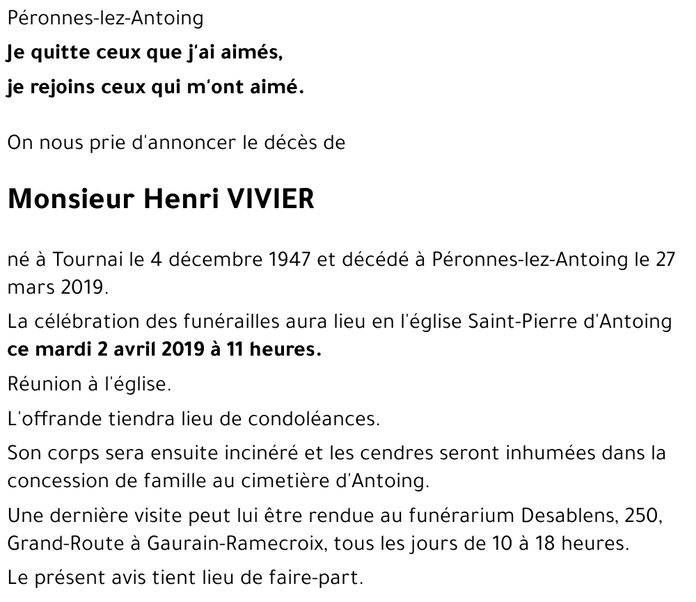 Henri VIVIER