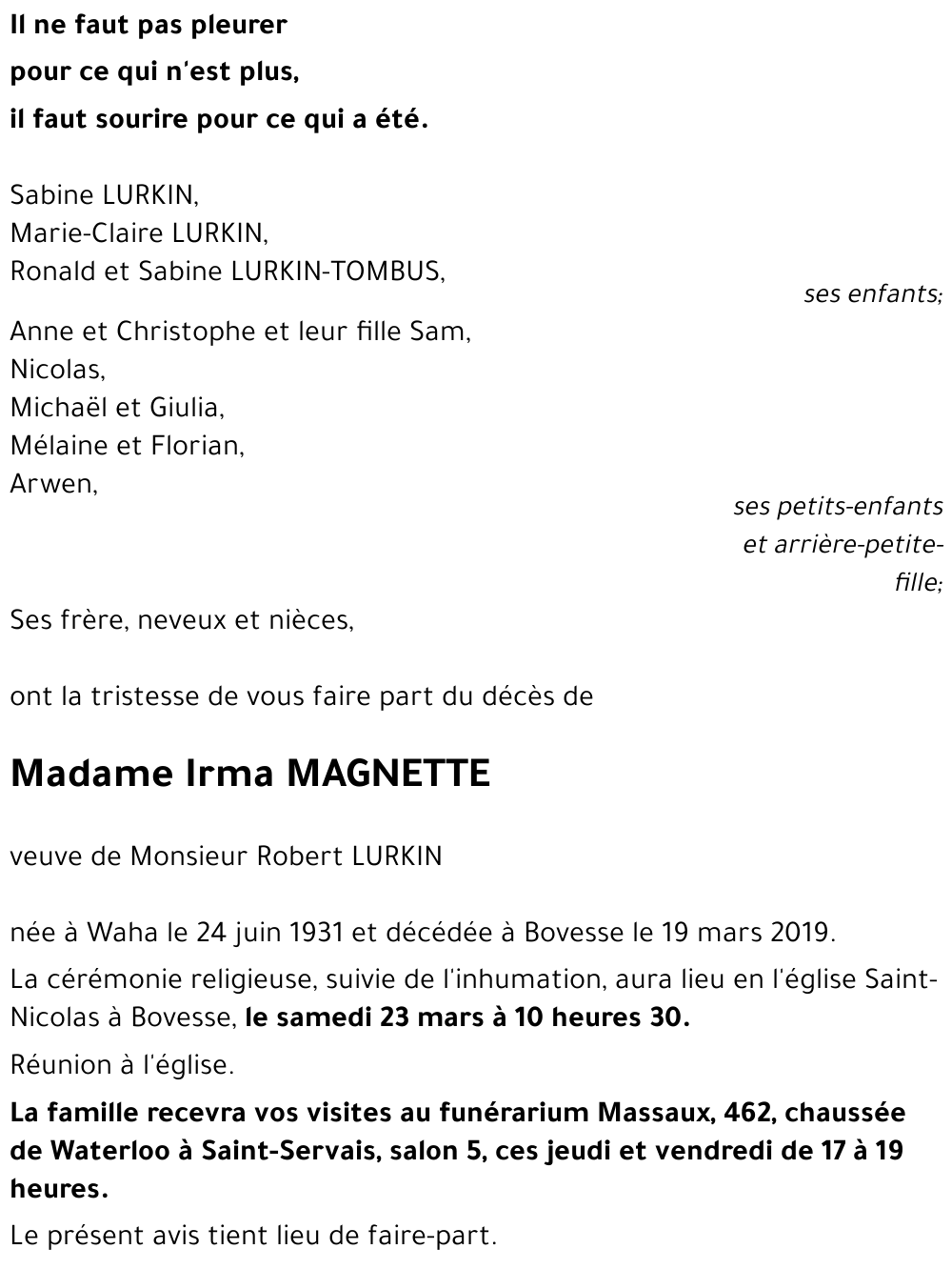 Irma MAGNETTE
