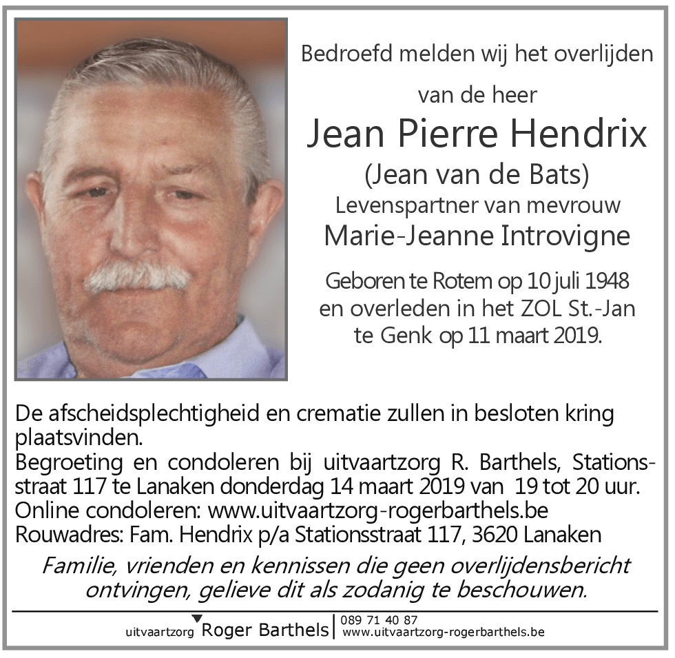 Jean Pierre Hendrix