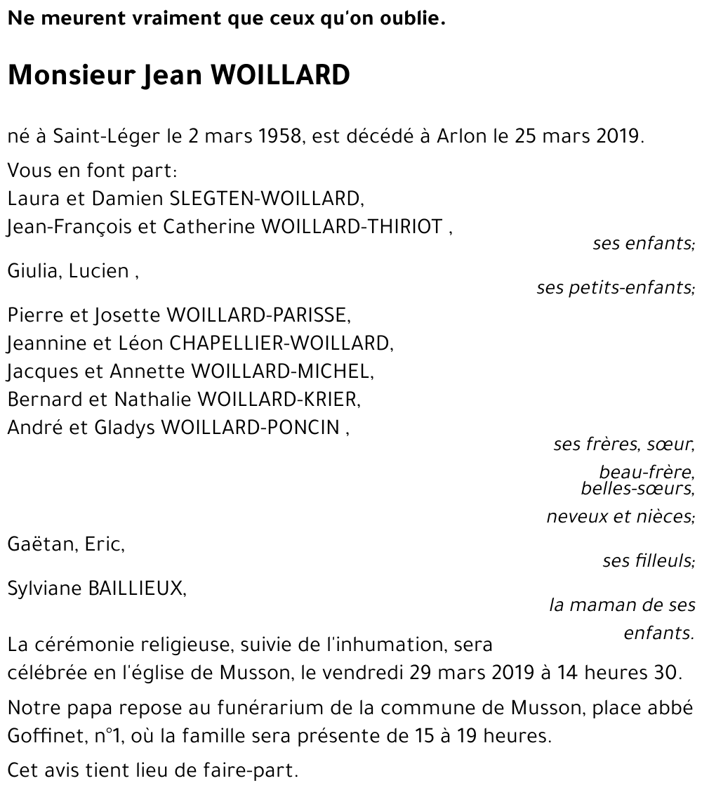 Jean WOILLARD 