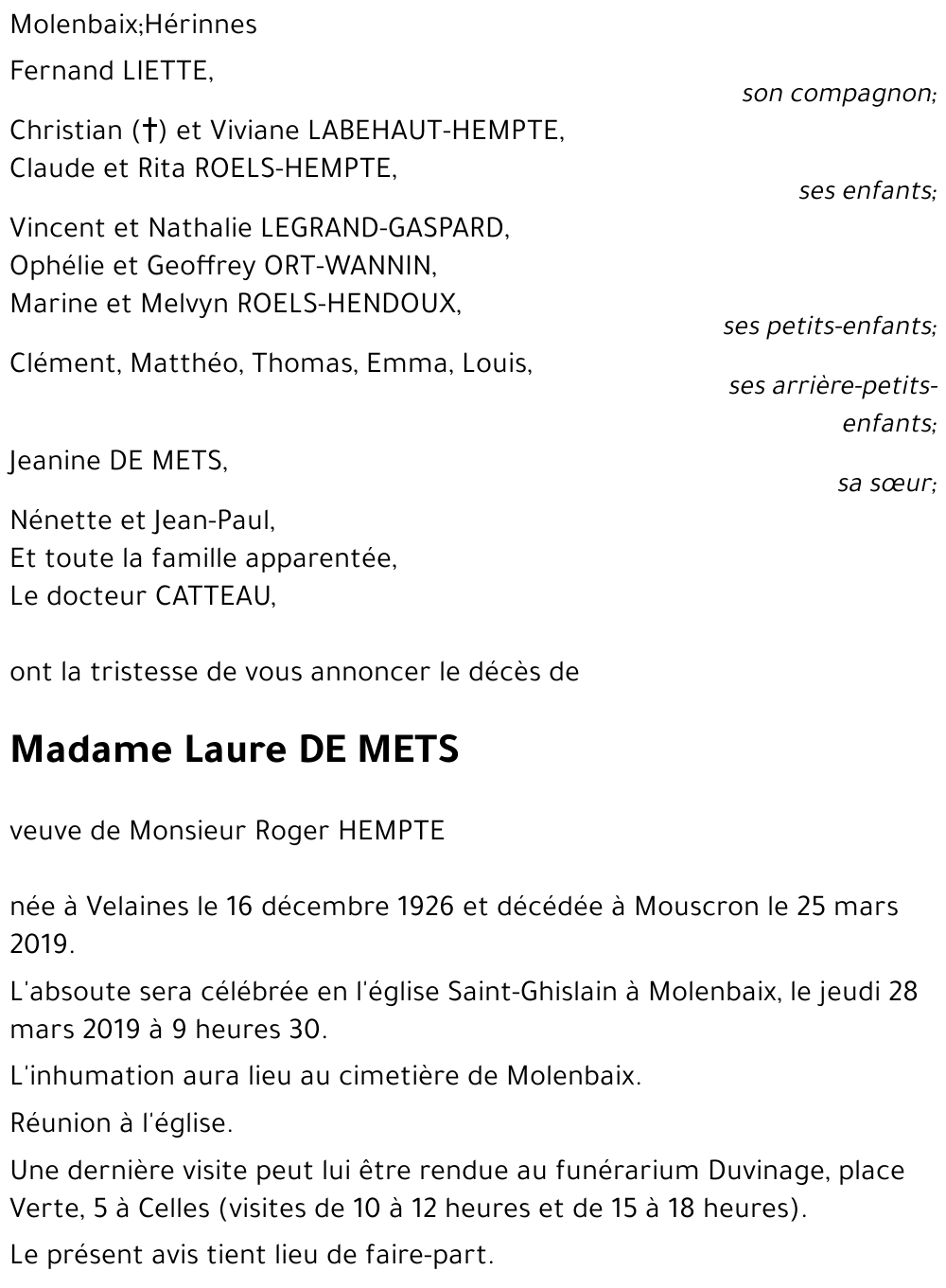 Laure DE METS
