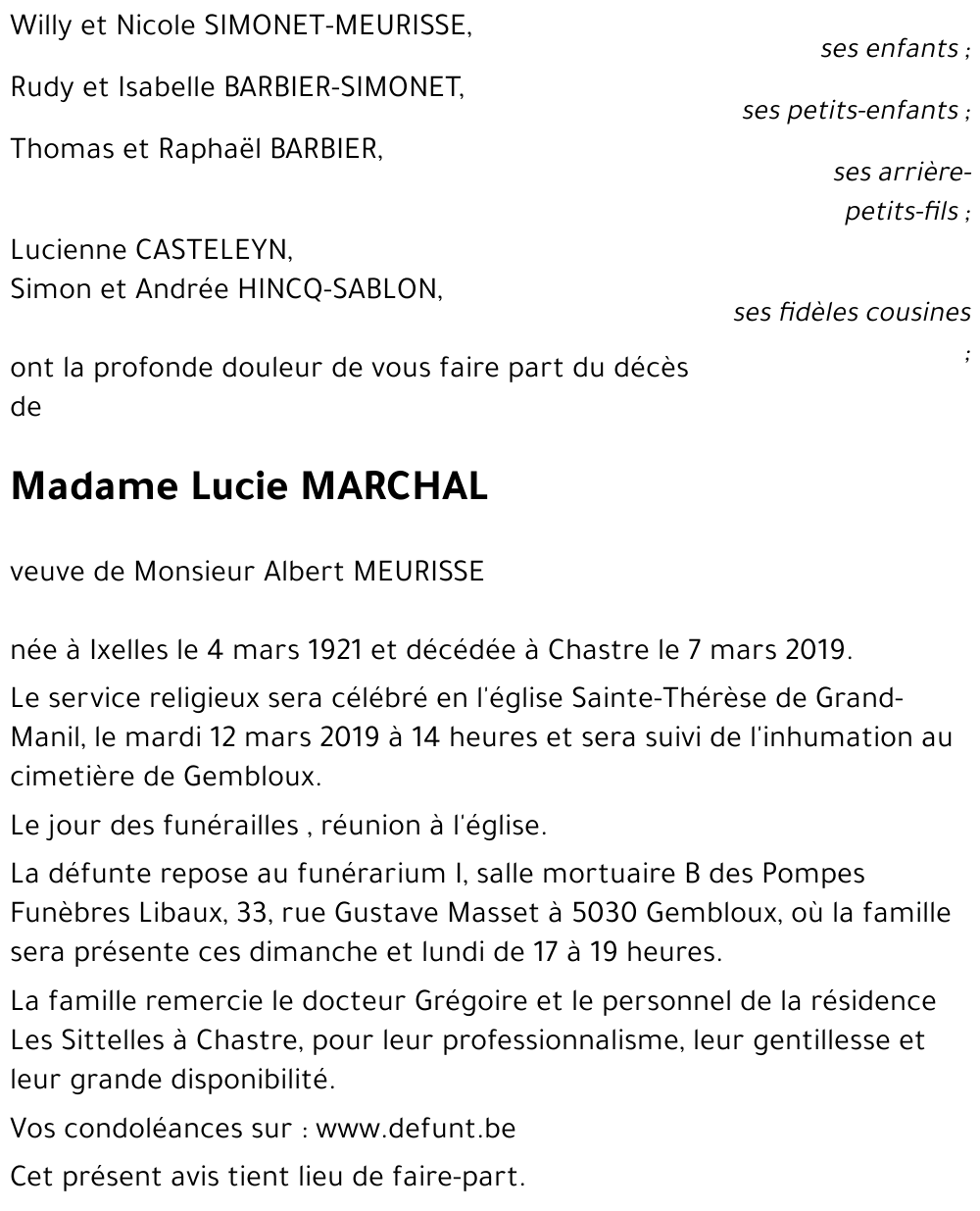 Lucie MARCHAL