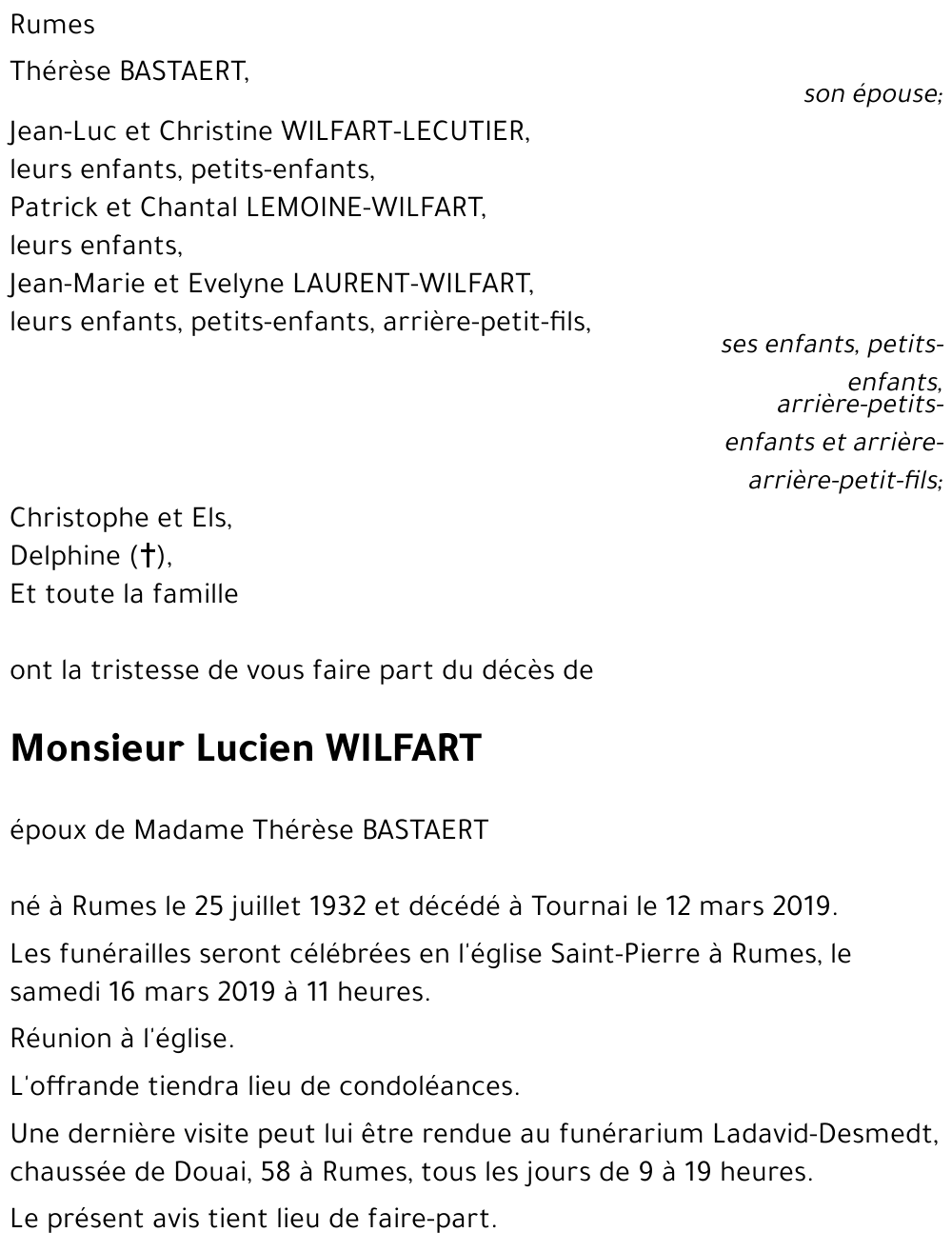 Lucien WILFART