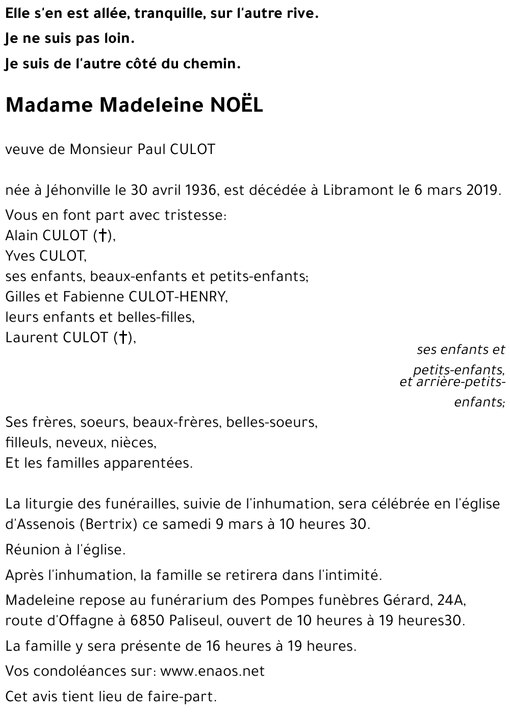 Madeleine NOËL