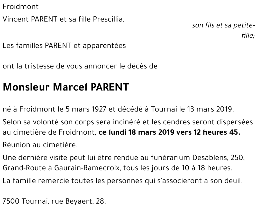 Marcel PARENT