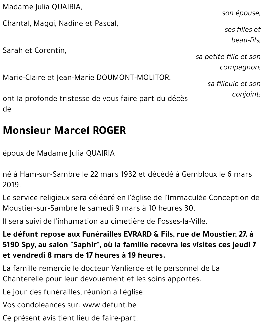 Marcel ROGER