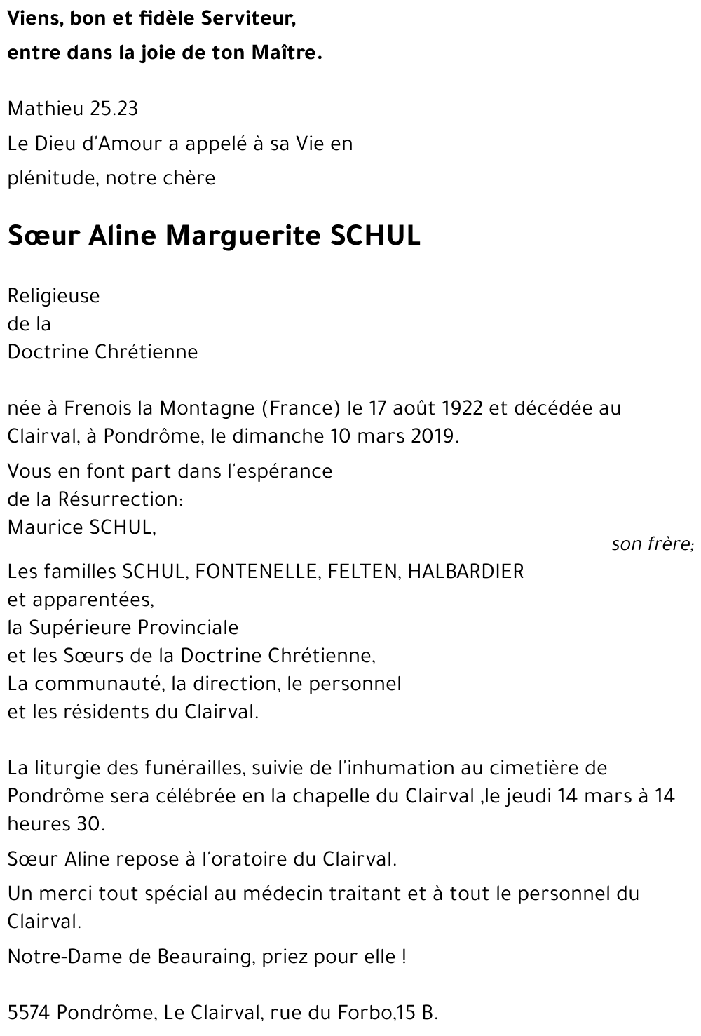 Marguerite SCHUL