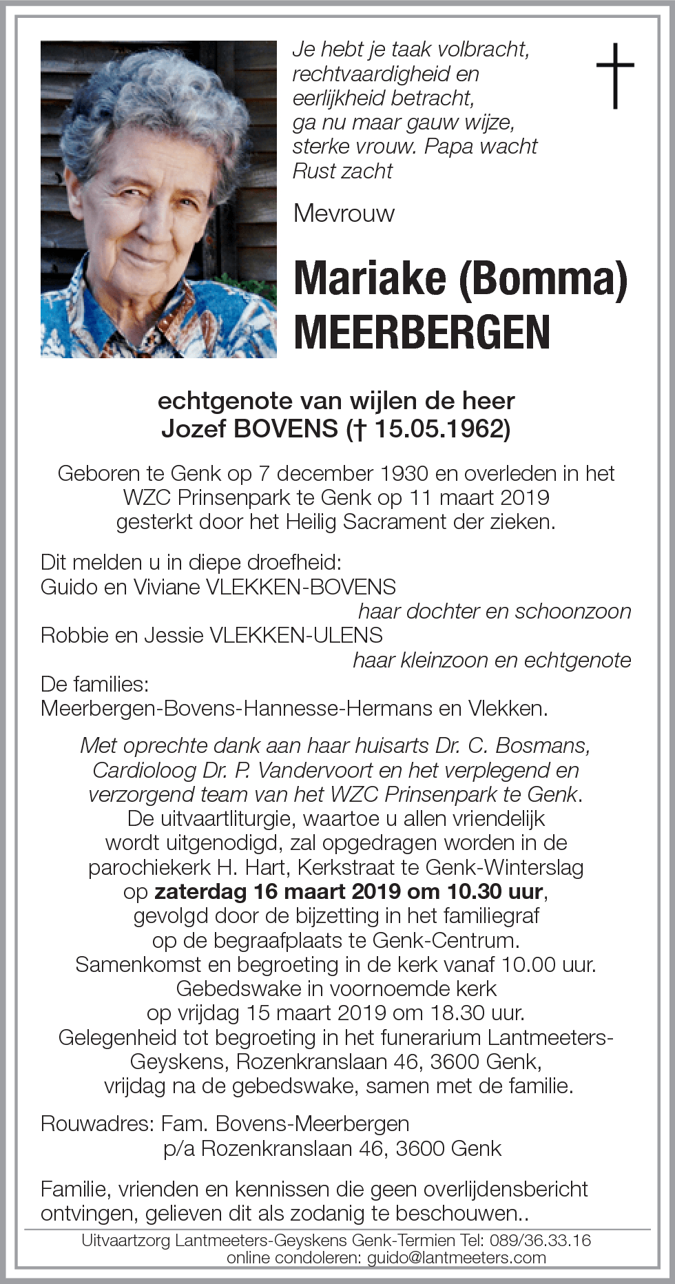 Mariake (Bomma) MEERBERGEN