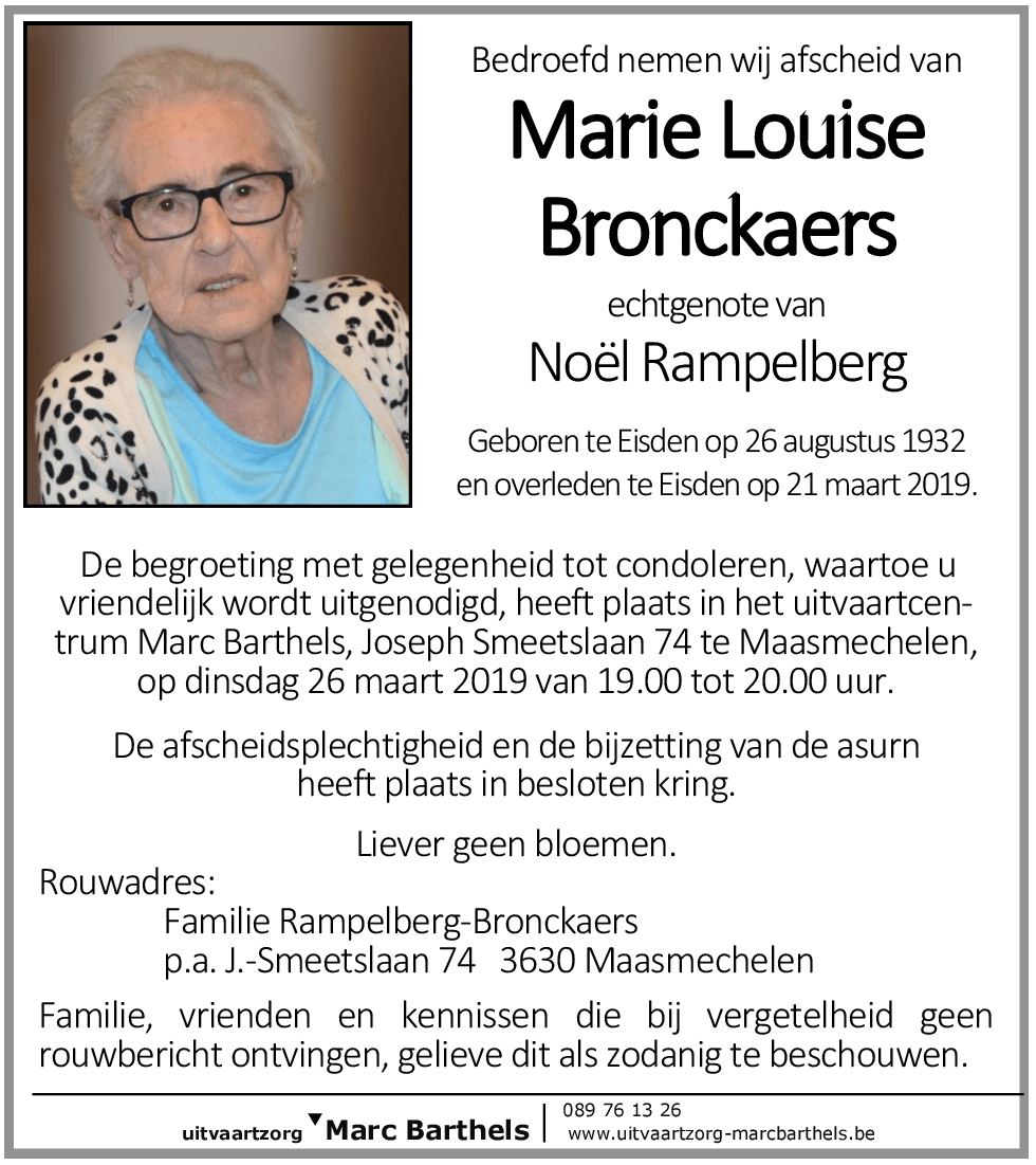 Marie Louise Bronckaers