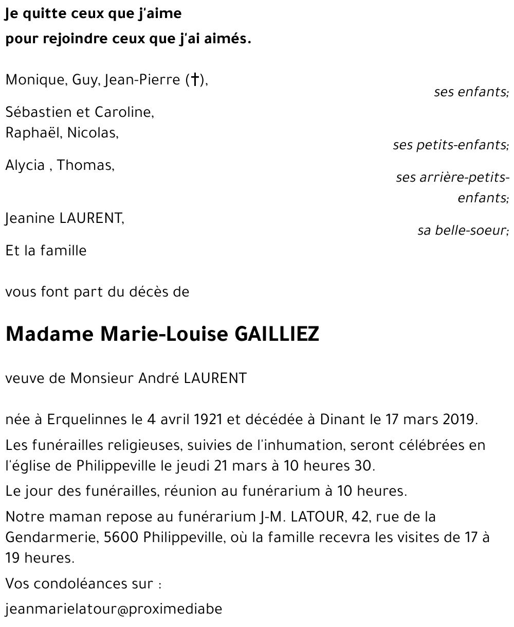 Marie-Louise GAILLIEZ