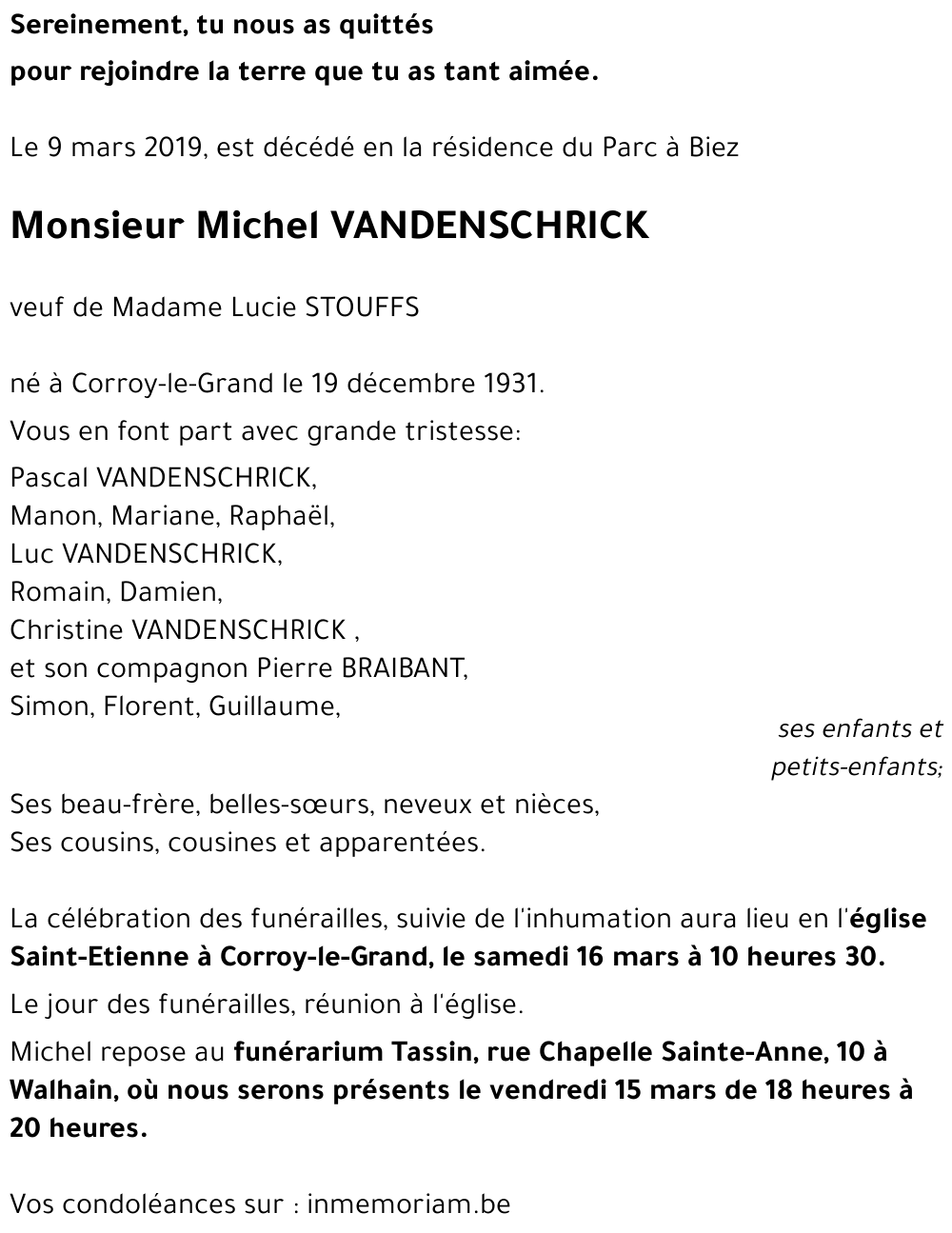 Michel VANDENSCHRICK