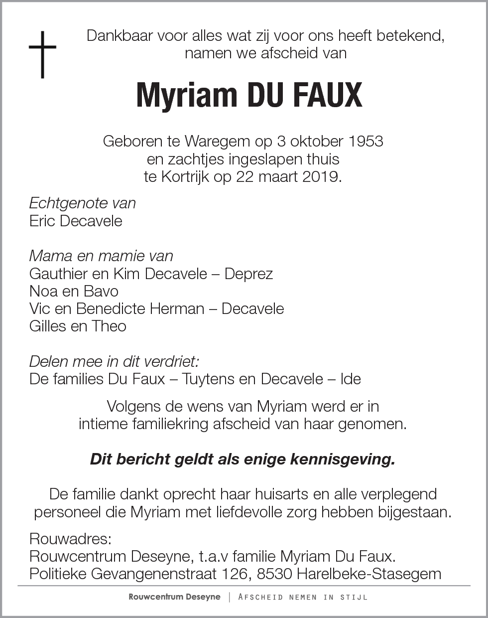 Myriam Du Faux