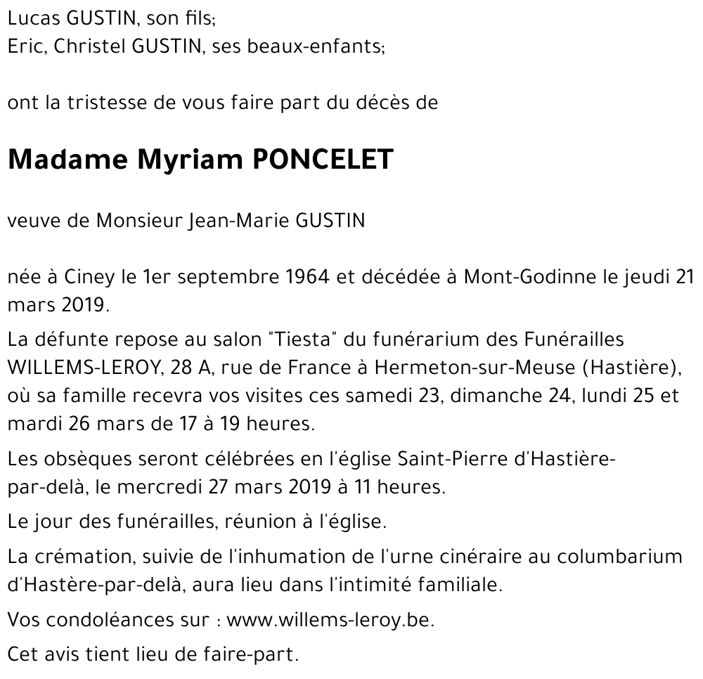 Myriam PONCELET