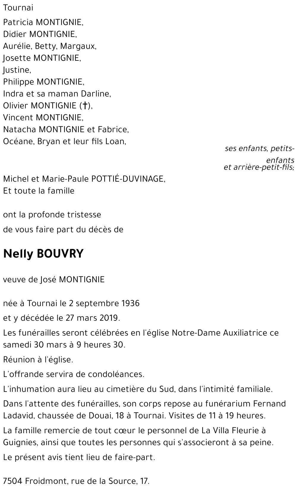 Nelly BOUVRY