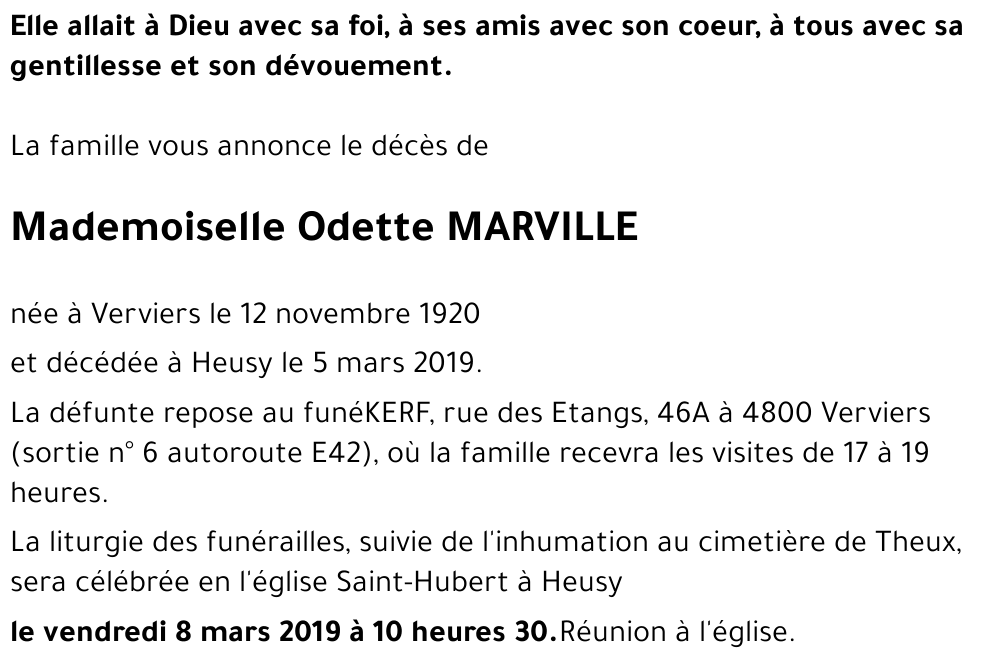 Odette MARVILLE