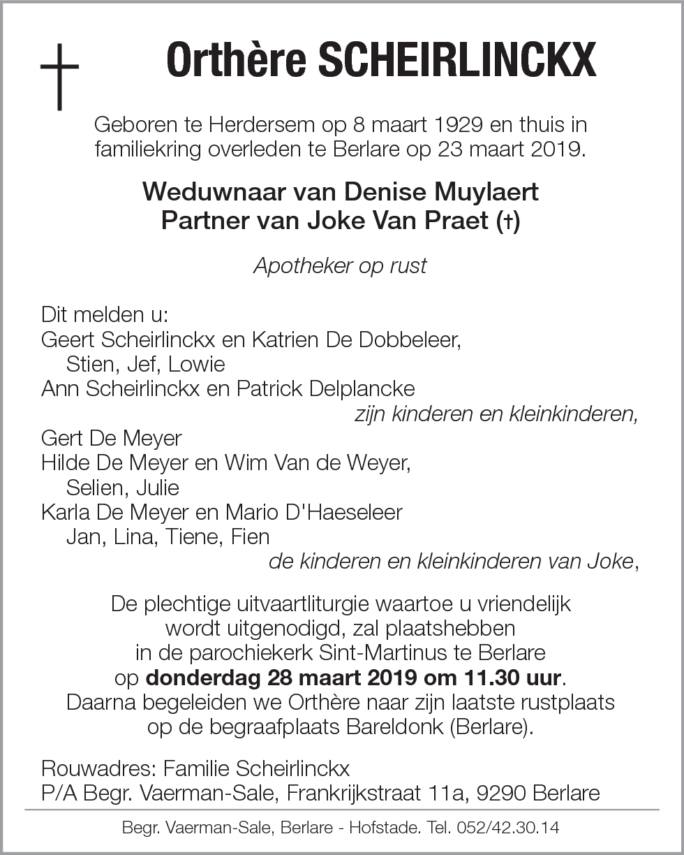 Orthère Scheirlinckx